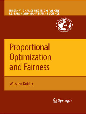 cover image of Proportional Optimization and Fairness